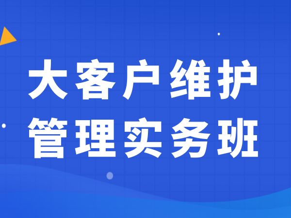 大客户维护管理实务班